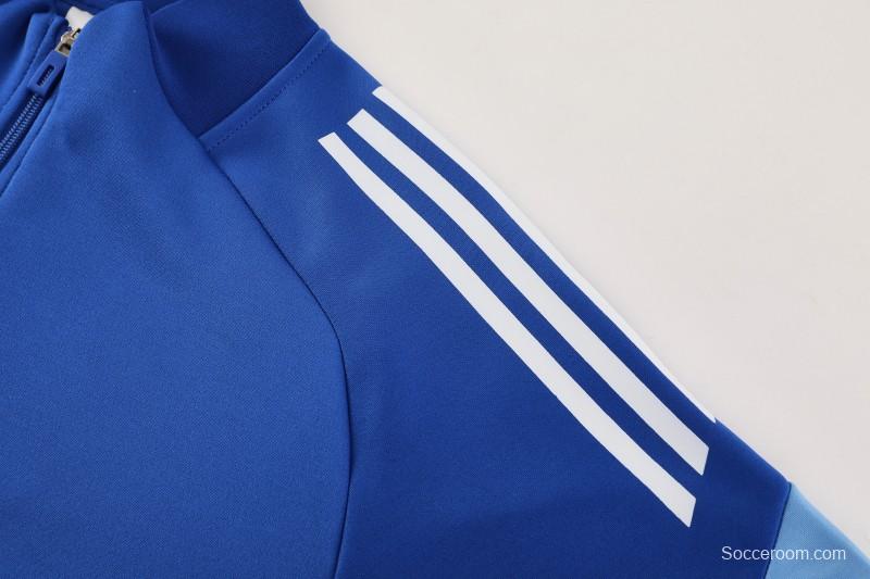 2025 Adidas Colorful Blue Full Zipper Jacket+Long Pants