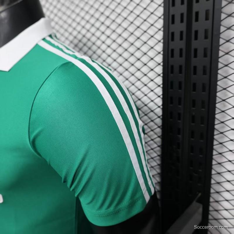 Player Version 2026 Mexico Retro Home Green with White Collar Jersey