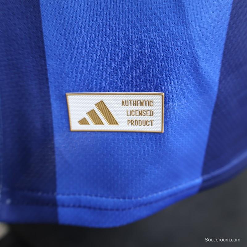 2026 Player Version Italy Blue with Tonal Vertical Stripes Jersey