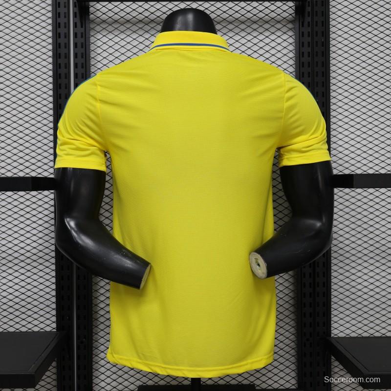 Player Version 2026 Colombia Yellow POLO Jersey