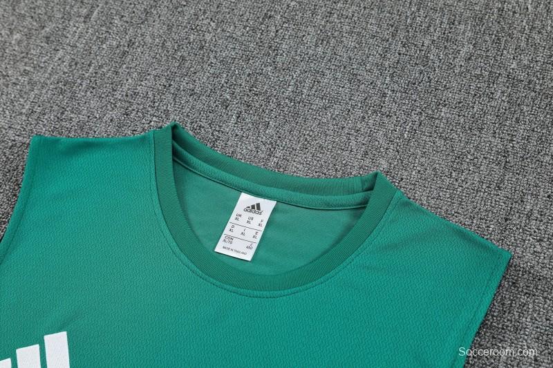 26/27 Liverpool  Green Sleeveless Training Vest + Black Shorts Set