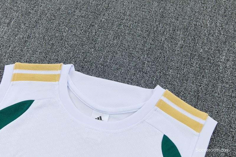 26/27  Italy White Sleeveless Training Vest +Shorts Set