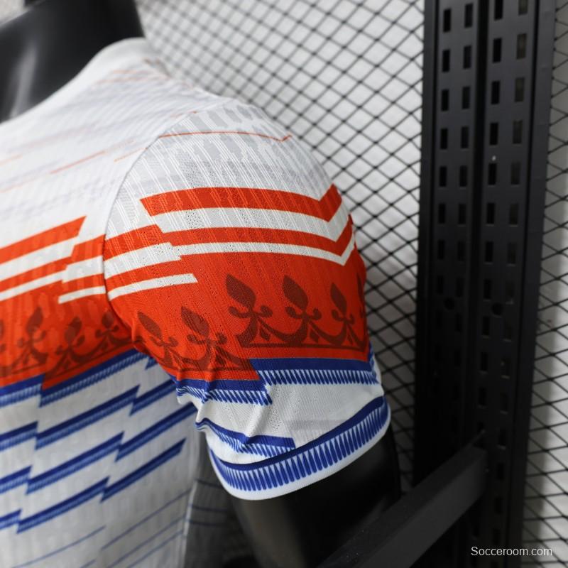 Player Version 2026 France Away White with Red & Blue Chevron Stripe Special Edition Jersey