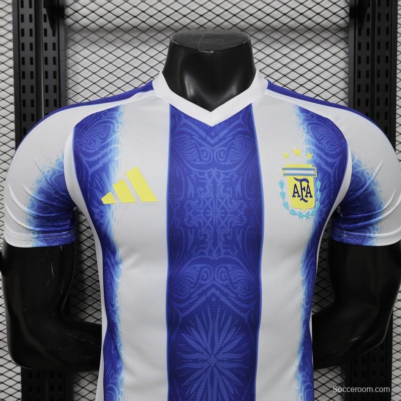 Player Version 2026 Argentina Blue & White Stripe Home Jersey