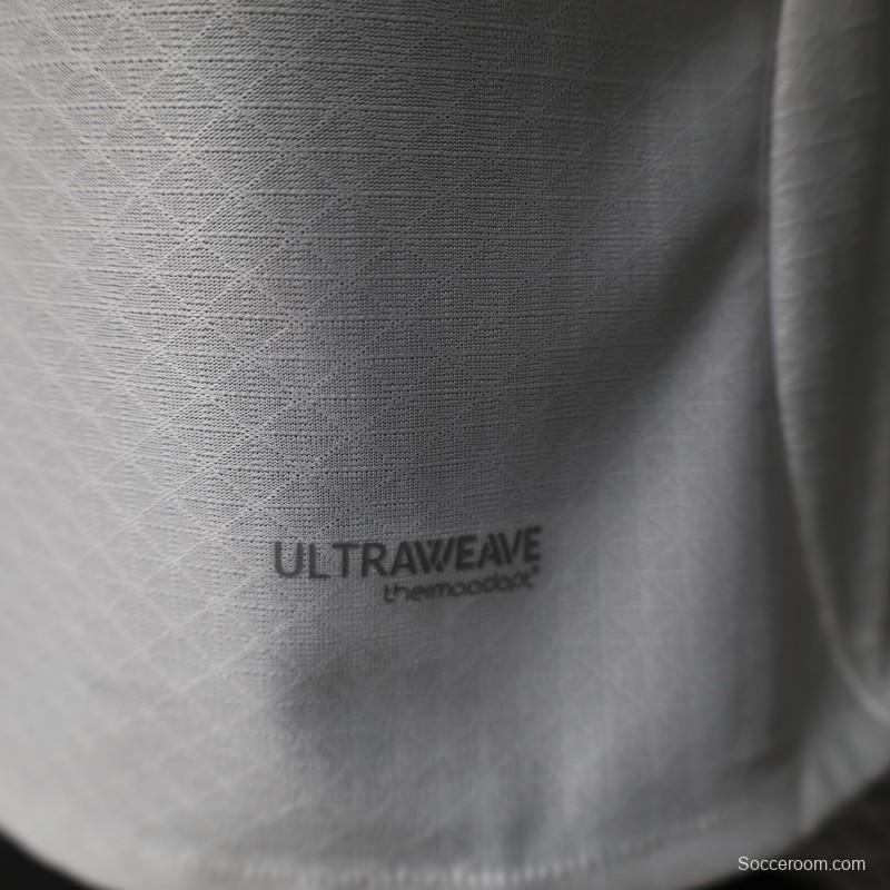 Player Version 26/27 Manchester City White with Blue Stripe Away Jersey