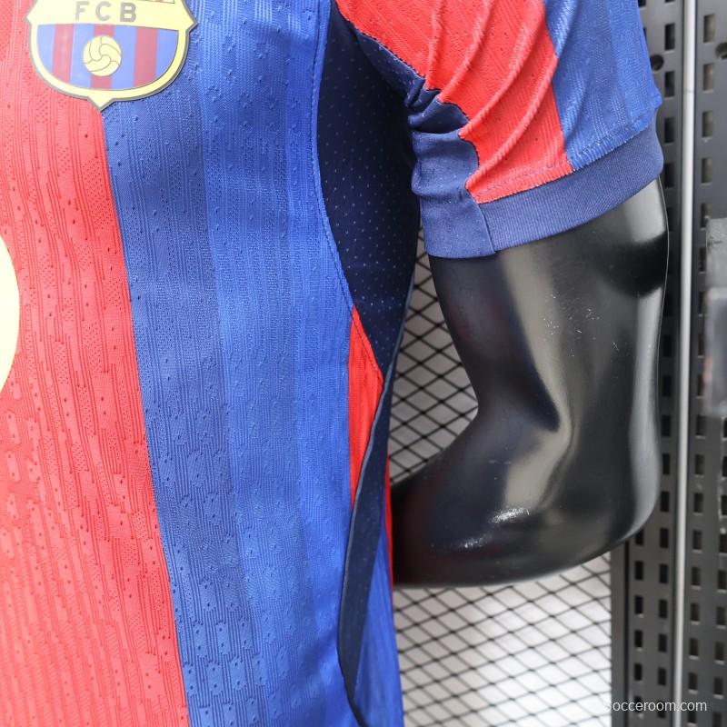 Player Version 25/26 FC Barcelona Blue & Red Vertical Stripes with Spotify Home Jersey