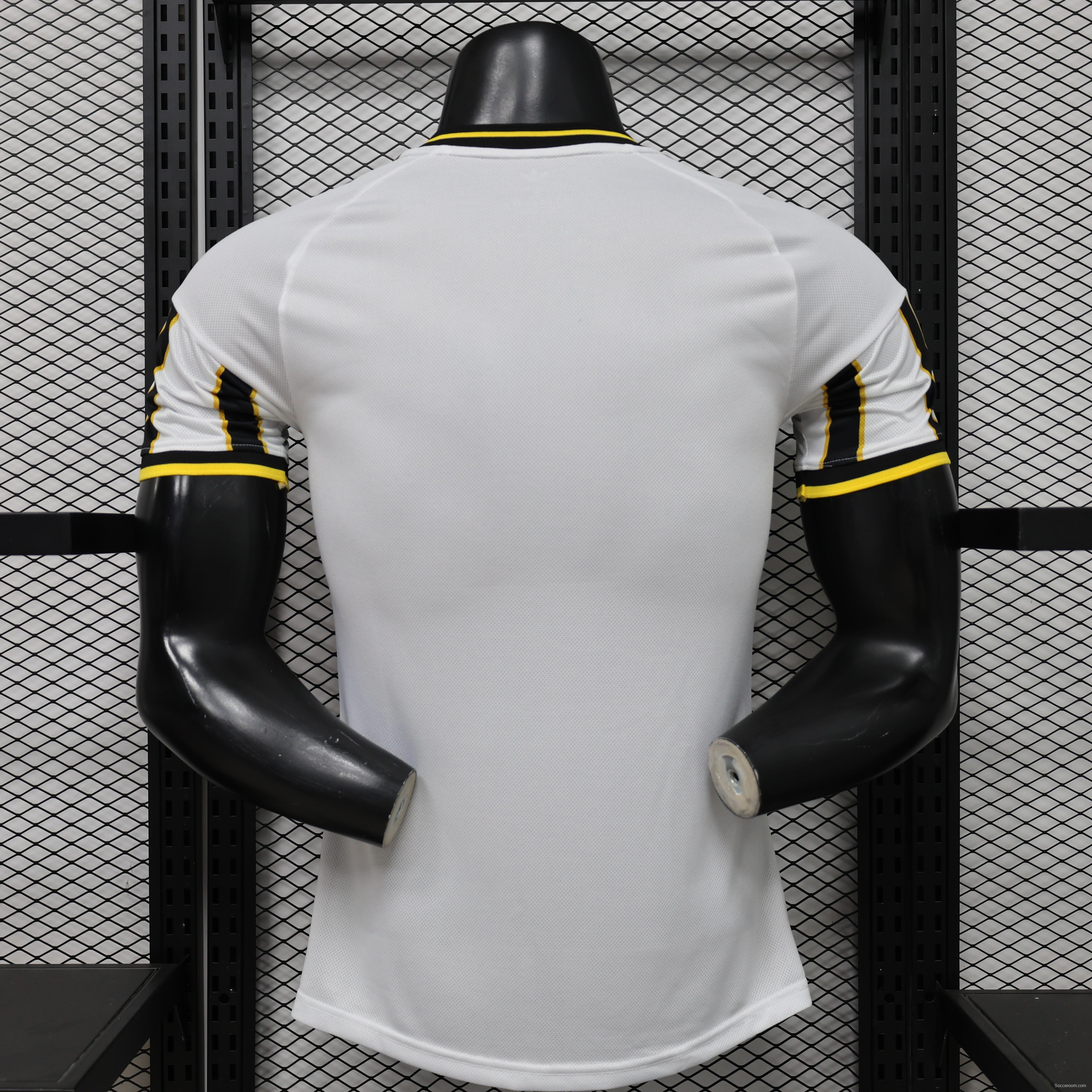Player Version 25/26 Boca Juniors Away White & Black Vertical Stripes  Special Edition Jersey