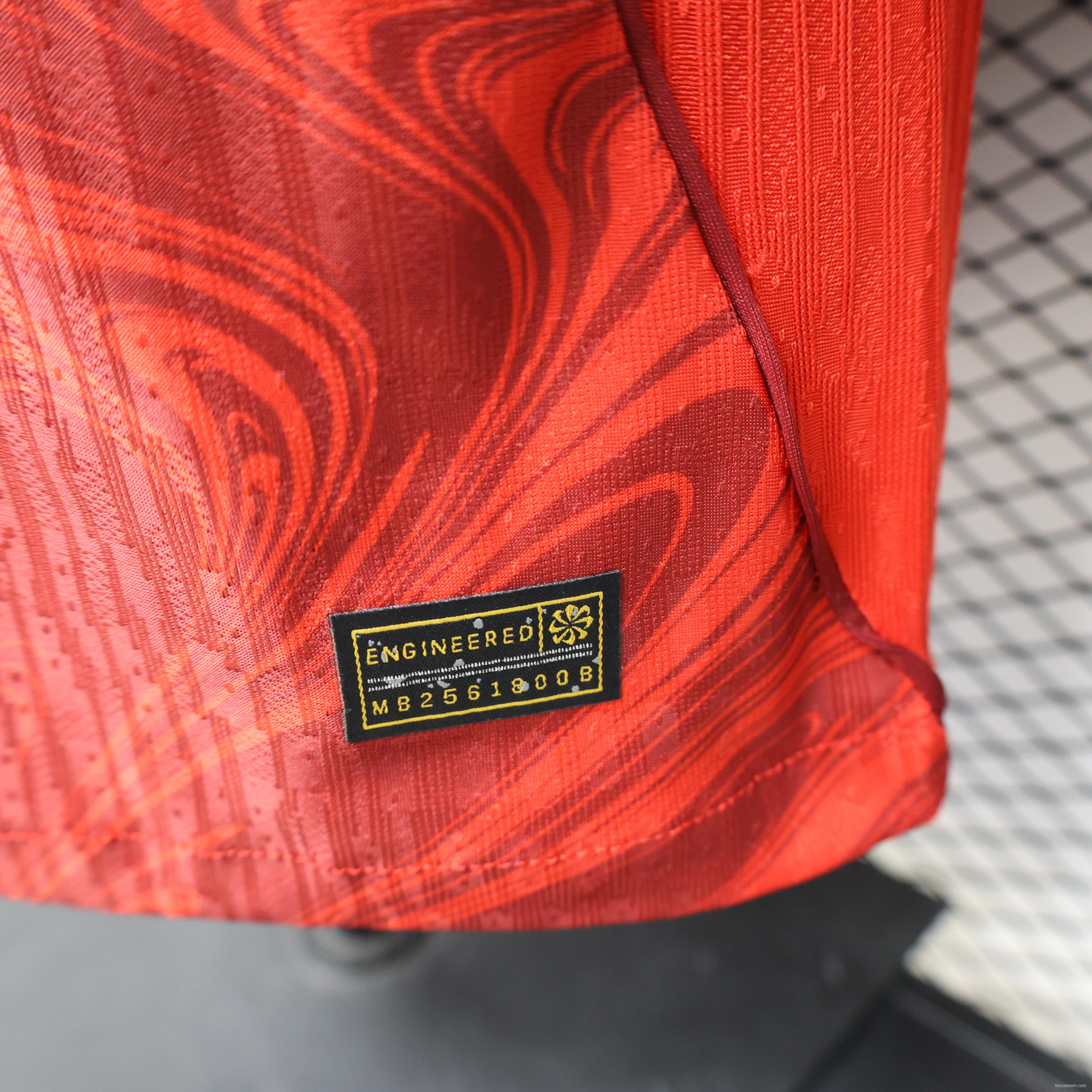 Player Version 26/27 Turkey Home  Red & Dark Red Ebru Marbling Print Jersey