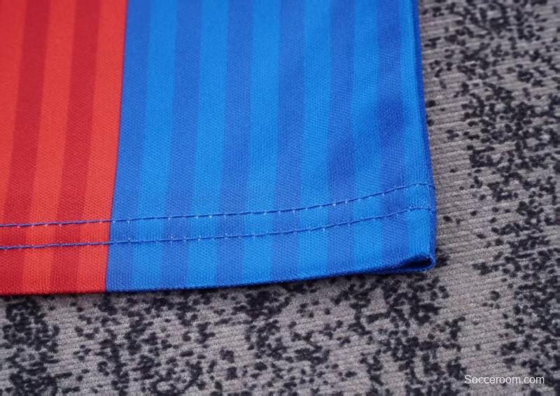 Retro 1989/92 Kids FC Barcelona Blue & Red Stripe Home Jersey