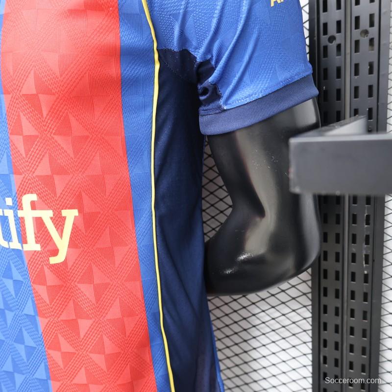 Player Version 26/27 FC Barcelona Home Red Blue  Stripe Jersey