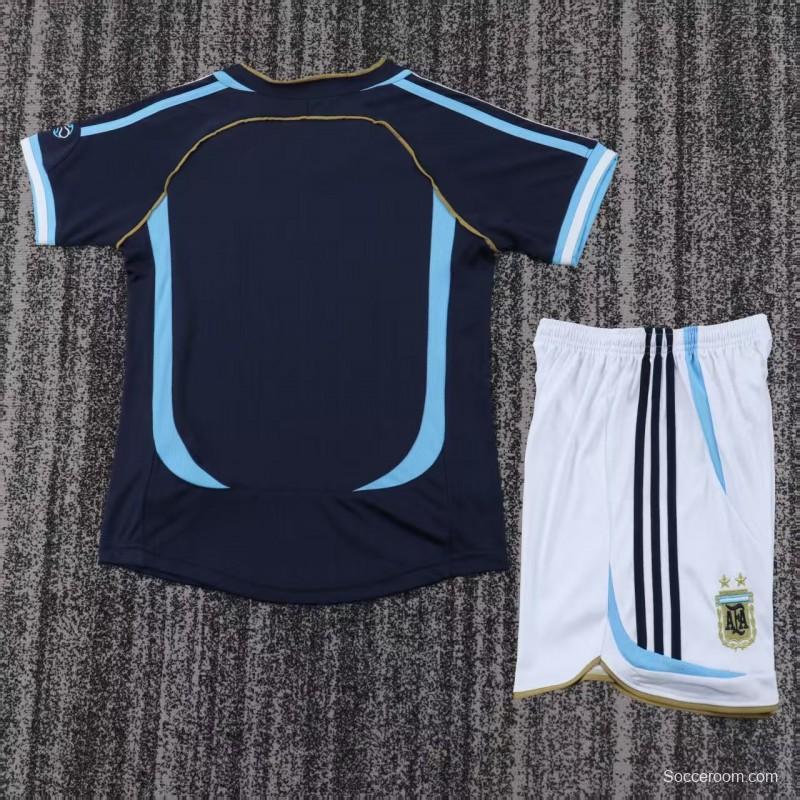 Retro Kids 2006 Argentina Away Jersey