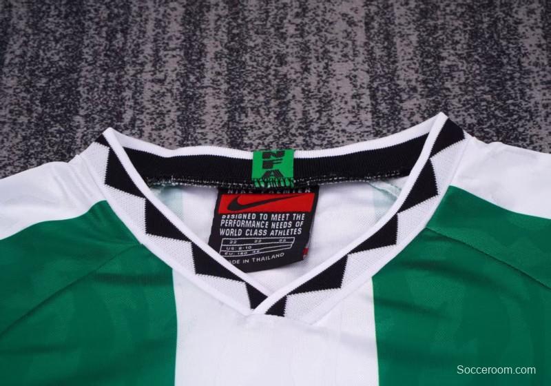 Retro 1996 Kids Nigeria Green Home Jersey