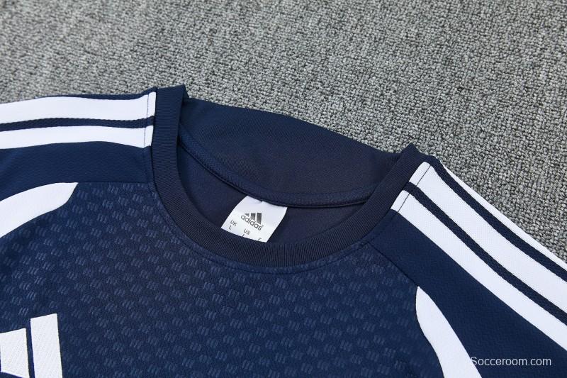 26/27 Real Madrid Navy Blue & White Short Sleeve+Soccer Shorts