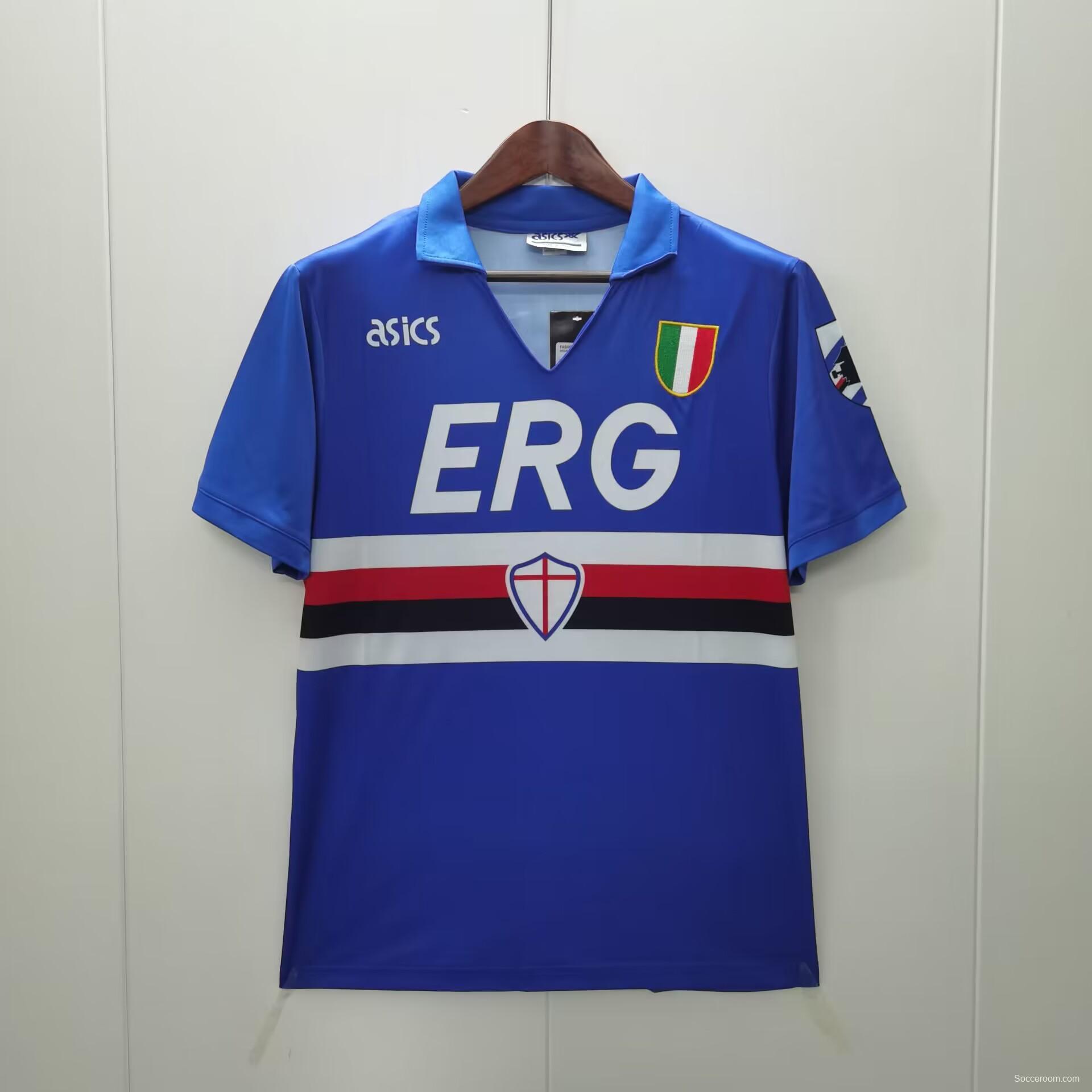 Retro 91/92 Sampdoria Home Jersey