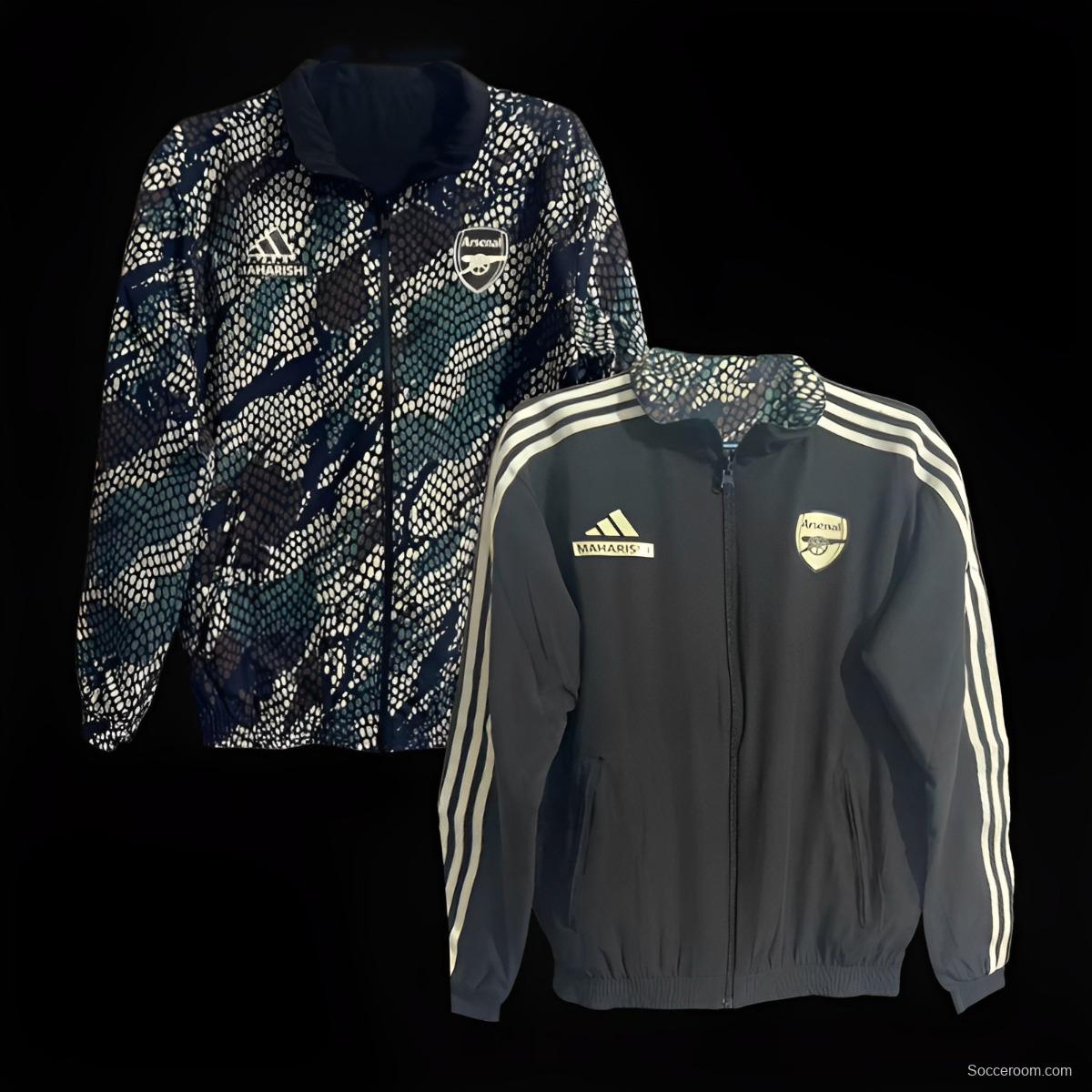 23/24 Adidas x Maharishi Arsenal Reversible Windbreaker