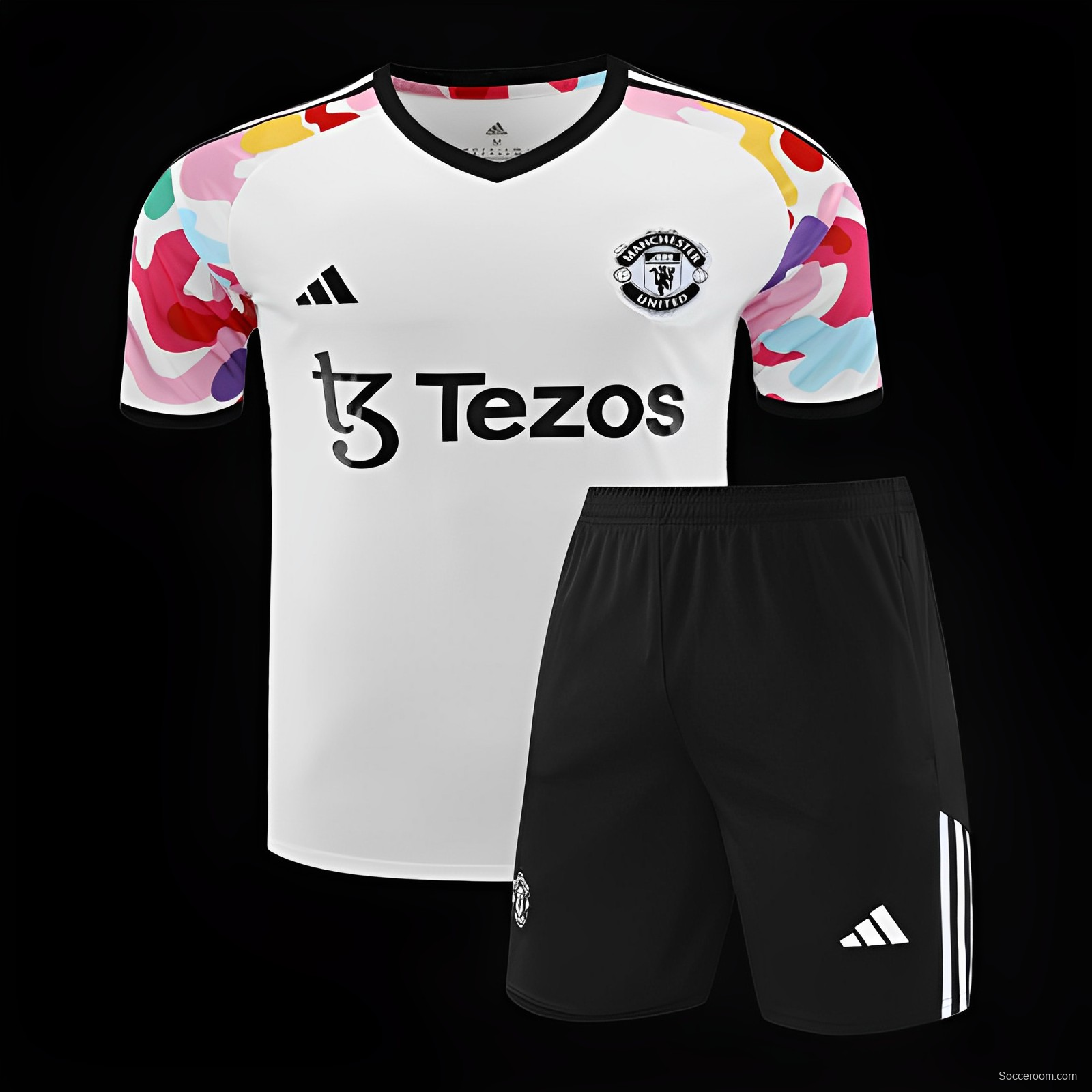 24/25 Manchester United White Short Sleeve Jeresy+Shorts