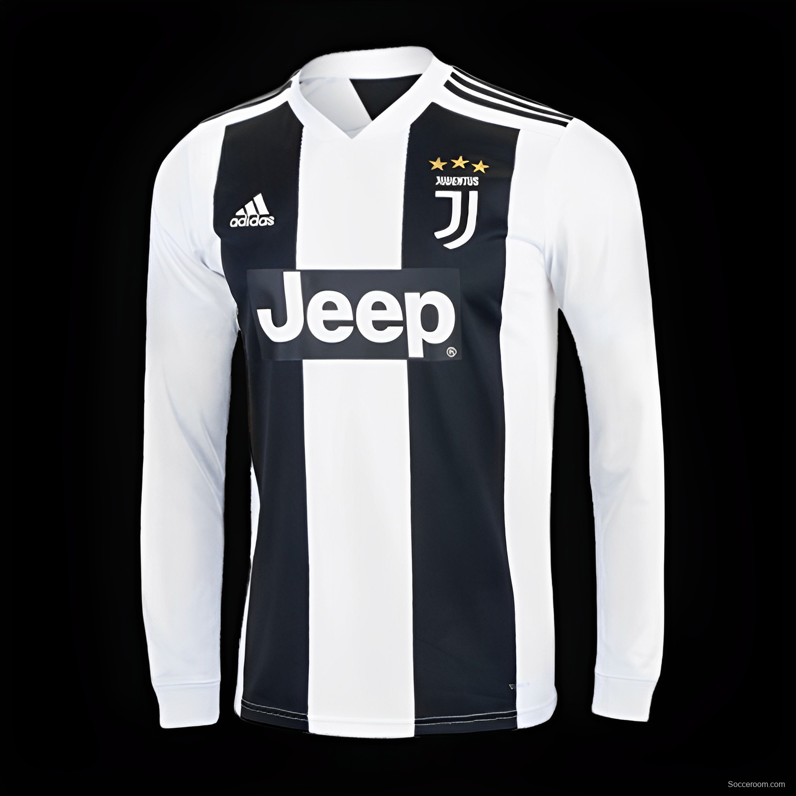 Player Version Retro 18/19 Juventus Home Long Sleeve Jersey