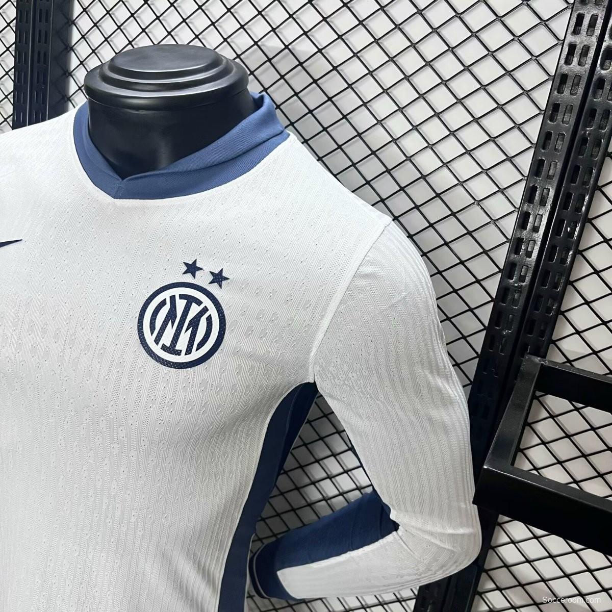 Player Version 24/25 Inter Milan Away White Long Sleeve Jersey