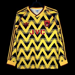 Retro 91/93 Arsenal Away Yellow Long Sleeve Jersey