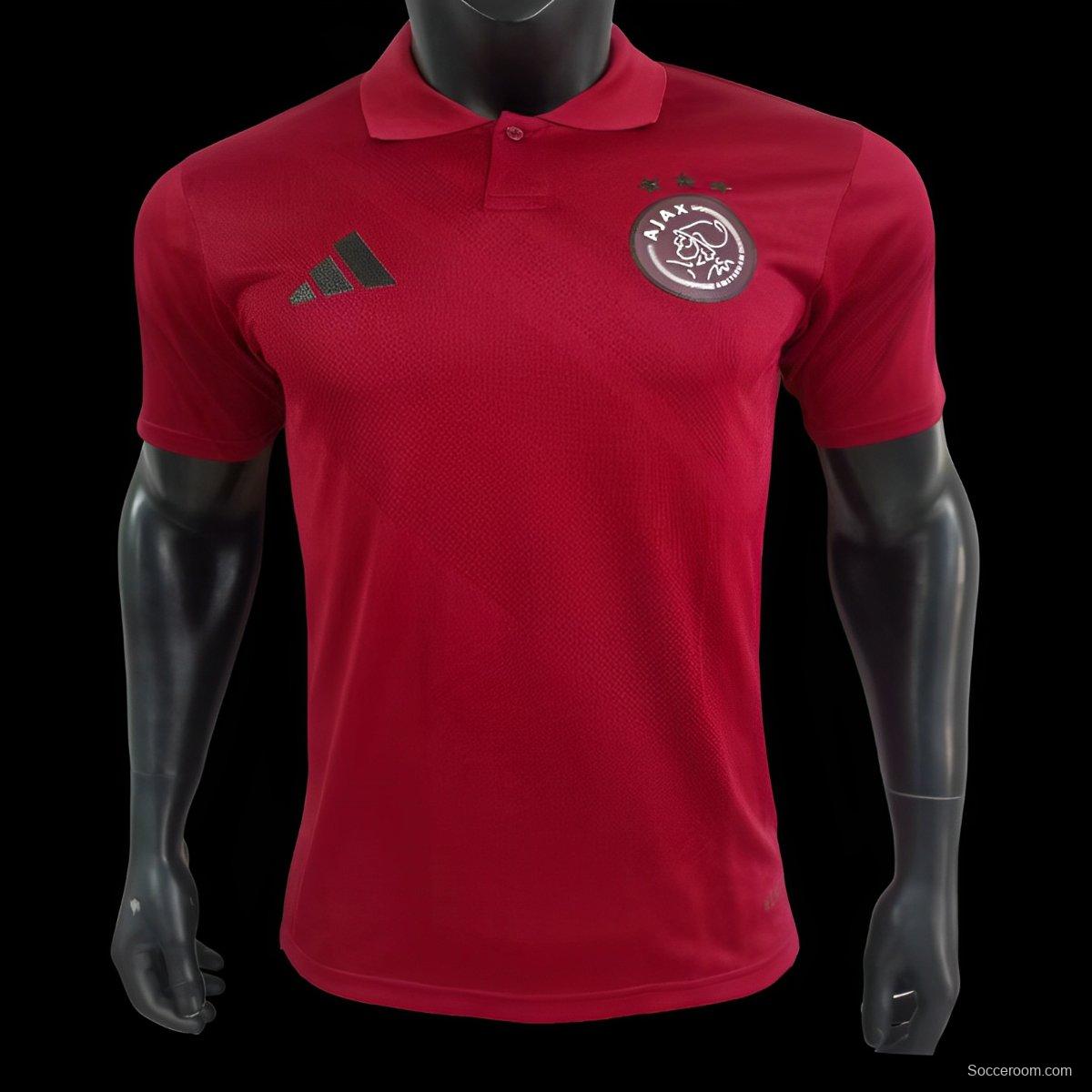 Player Version 24/25 Ajax Red Polo Jersey