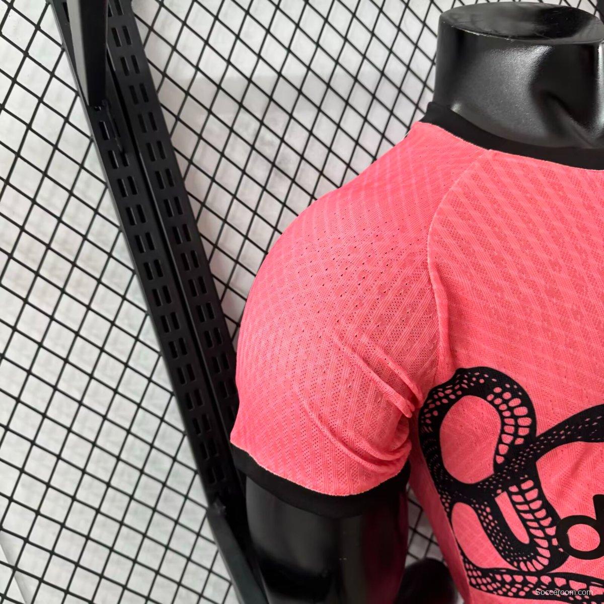 Player Version 25/26 Inter Milan Pink with Snake and Floral Pattern Jersey