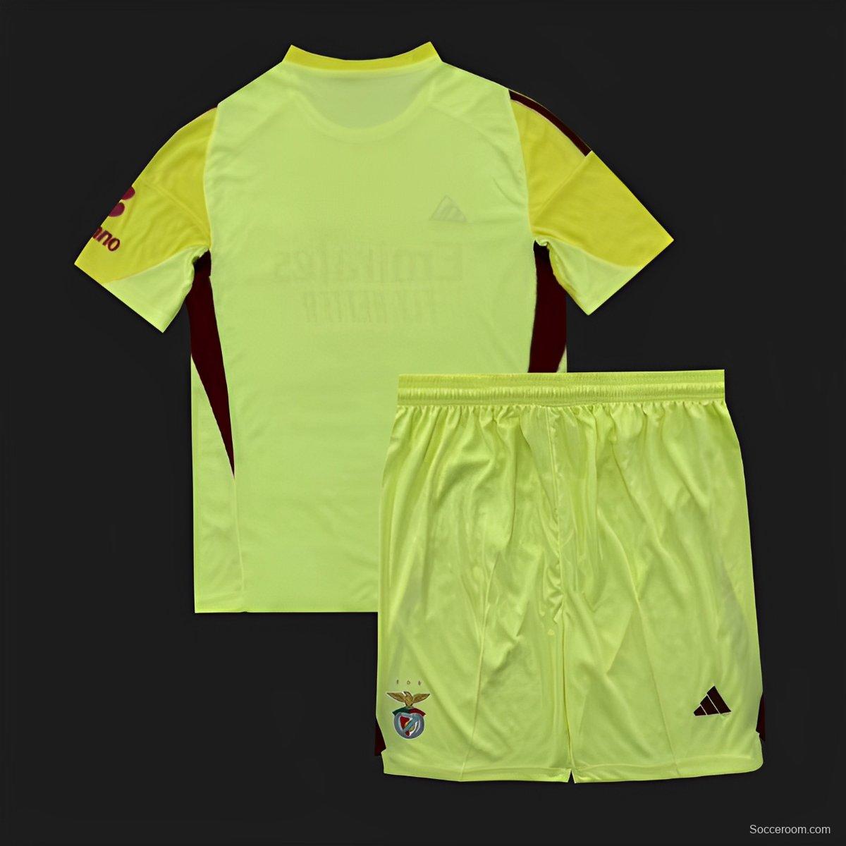 25/26 Kids Benfica Yellow Goalkeeper Jersey