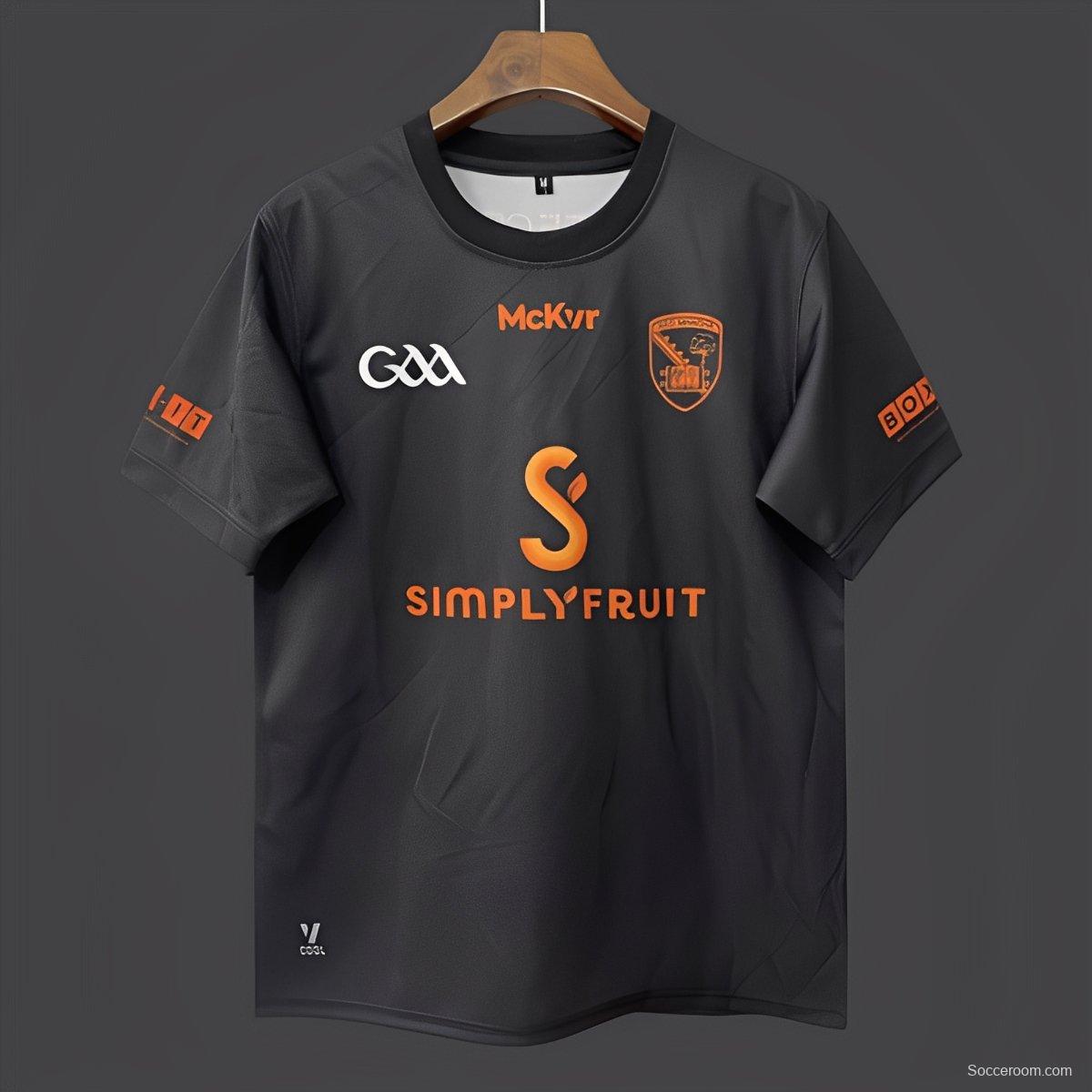 25/26 Armagh GAA Charcoal with Orange Accents Jersey