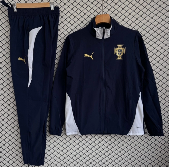 25/26 Portugal Navy Full Zipper Windbreaker + Long Pants