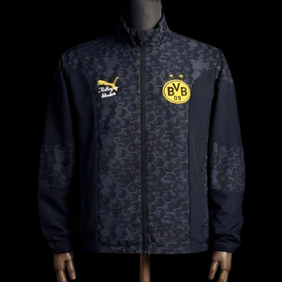 2026 Dortmund Black Reversible Jacket Windbreaker
