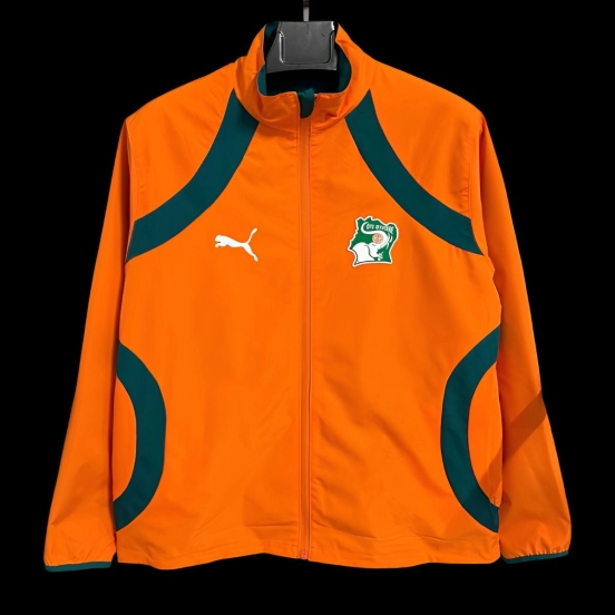 2026 Ivory Costa Orange Full Zipper Windbreaker