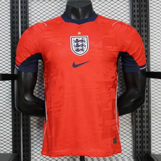 2026 Player Version England Red with Abstract Graphic Pattern Jersey