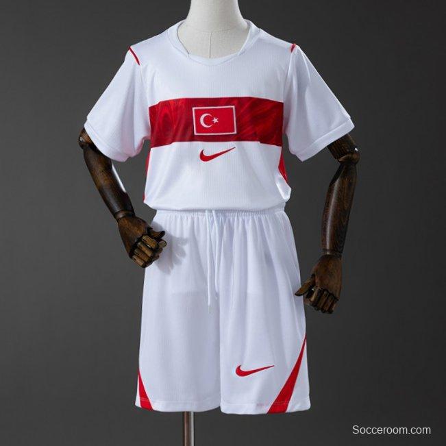 2026 Kids Turkiye Home Kit Jersey Size 16-28