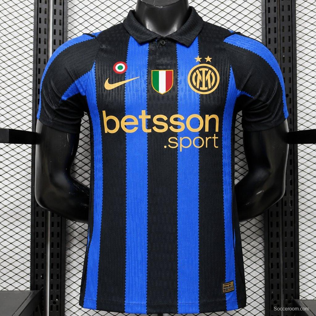 Player Version 26/27 Inter Milan Home Black & Blue  Stripe Jersey