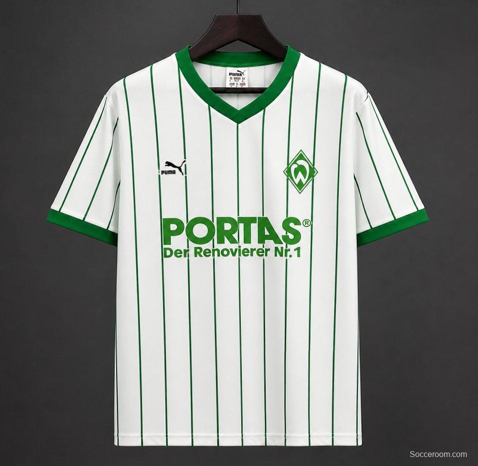 26/27 Werder Bremen White & Green Pinstripe  Vintage 2012/13  Remake Jersey