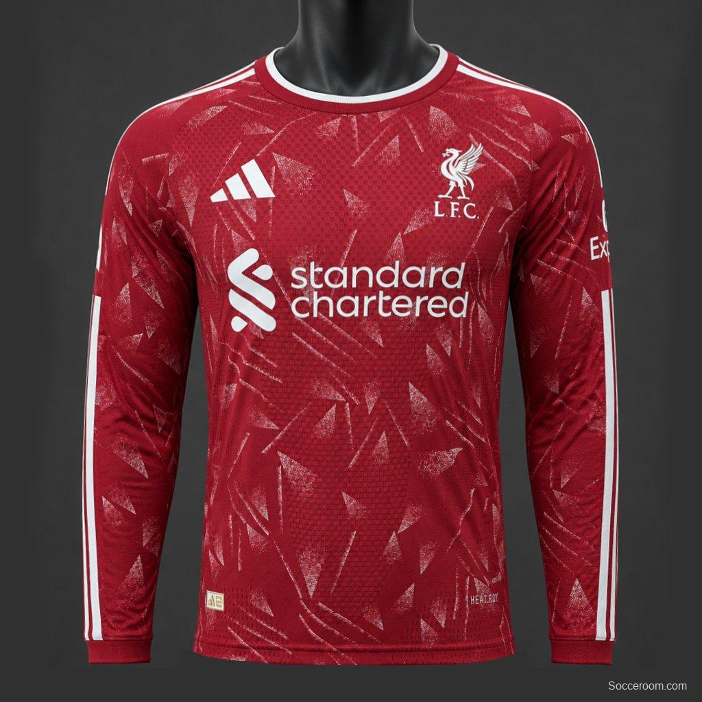 Player Version 26/27 Liverpool Red  Long Sleeve Home Jersey