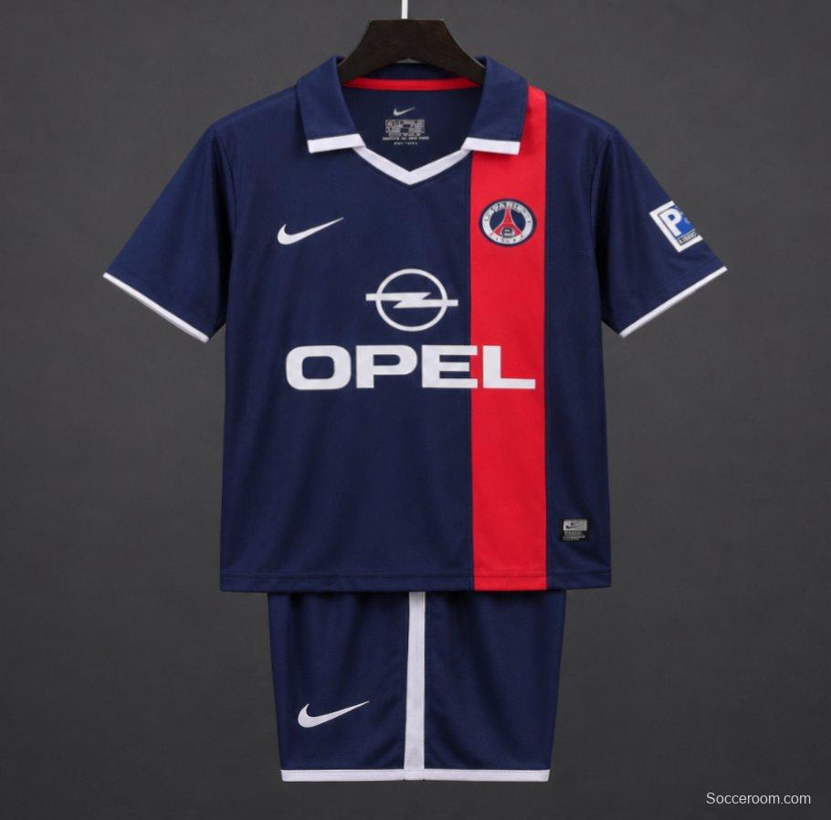Retro Kids 01/02 PSG/Paris Saint-Germain Home Jersey