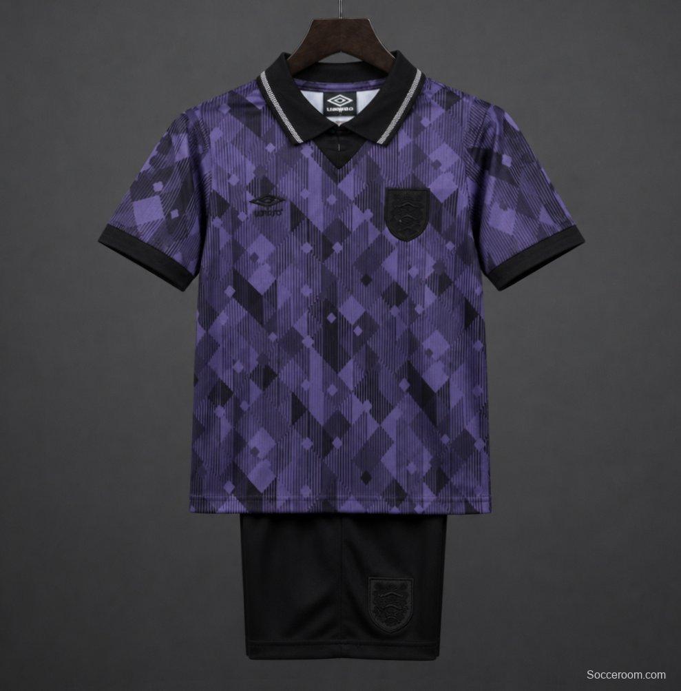 Retro 1990 Kids England Black Jersey
