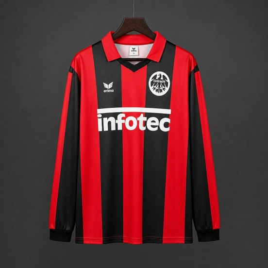 Retro 88/89 Eintracht Frankfurt Home Long Sleeve Jersey