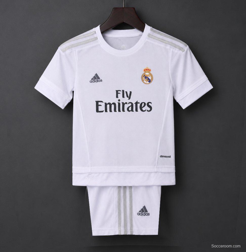 Retro Kids 15/16 Real Madrid Home Jersey